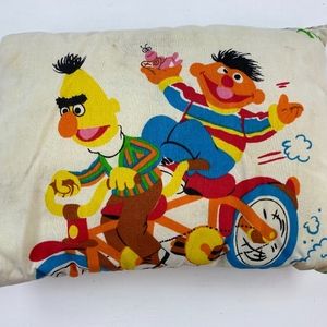 Vintage 80s 90s Retro Sesame Street Crib Pillow